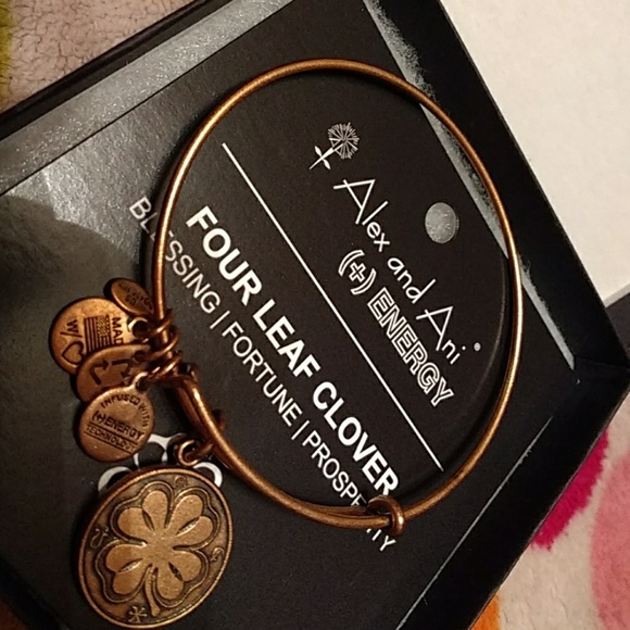 Authentic New Alex and Ani Energy Four Leaf Clover - Picture 8 of 8